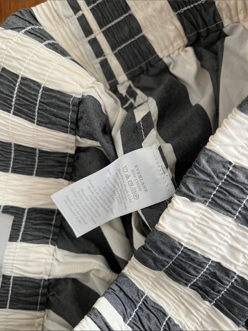 Everlane The Poplin Boxer Short - Bone / Black Small - Picture 9 of 9